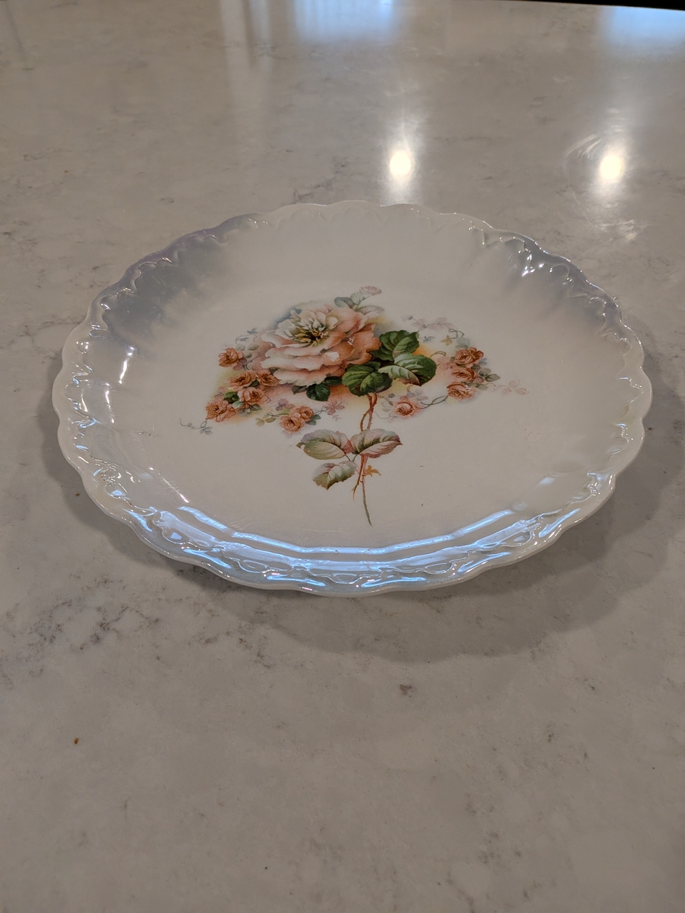 Porcelain Serving Plate 11" From Early To Mid 19fh Century Bavaria, Germany